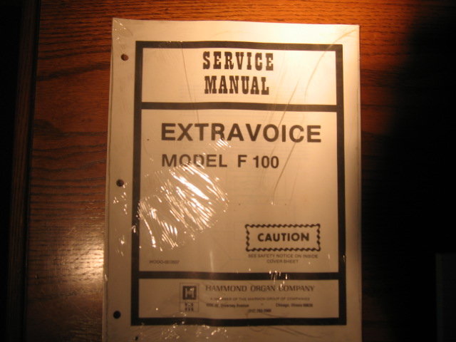 F 100 Extravoice Service Manual