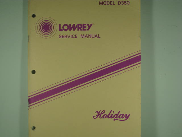 D350 Holiday Service Manual
