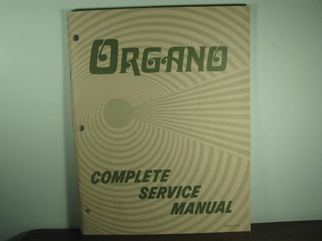 Organo models 06/07 Service Manual