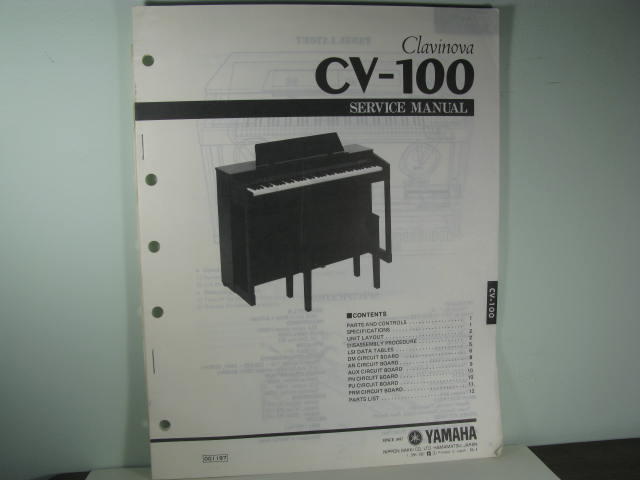 CV-100 Clavinova Service Manual