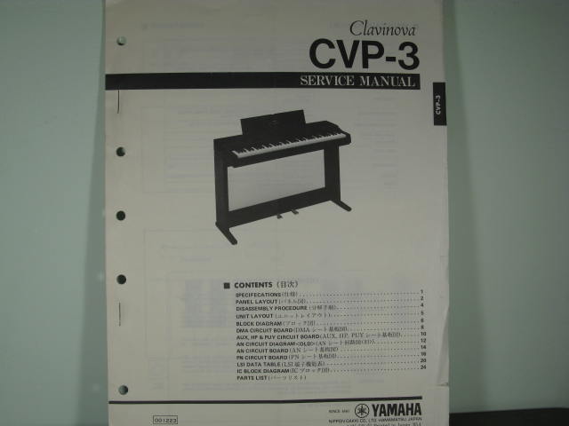 CVP-3 Clavinova Service Manual
