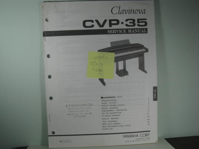 CVP-35 Cllavinova Service Manual