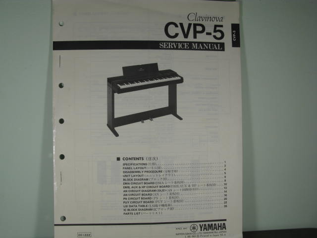 CVP-5 Clavinova Service Manual