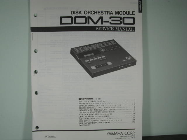 DOM-30 Disk Orch module Service Manual