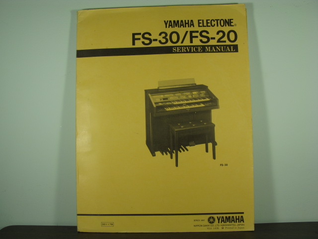 FS-30/FS-20 Electone Service Manual