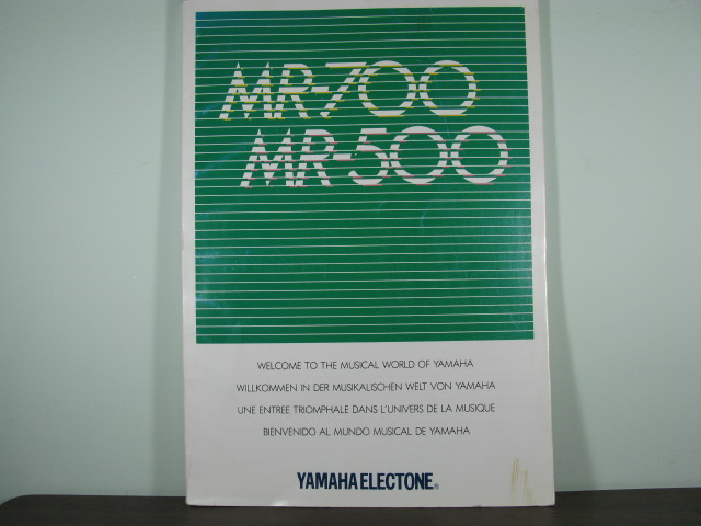 Electone-MR700-MR500 Owner's Manual