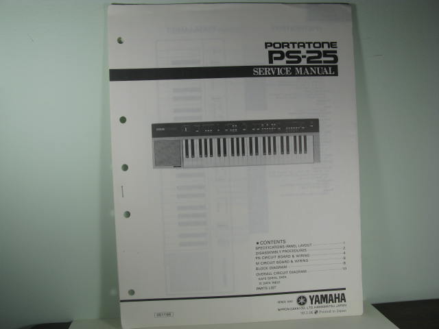 PS-25 Portatone Service Manual