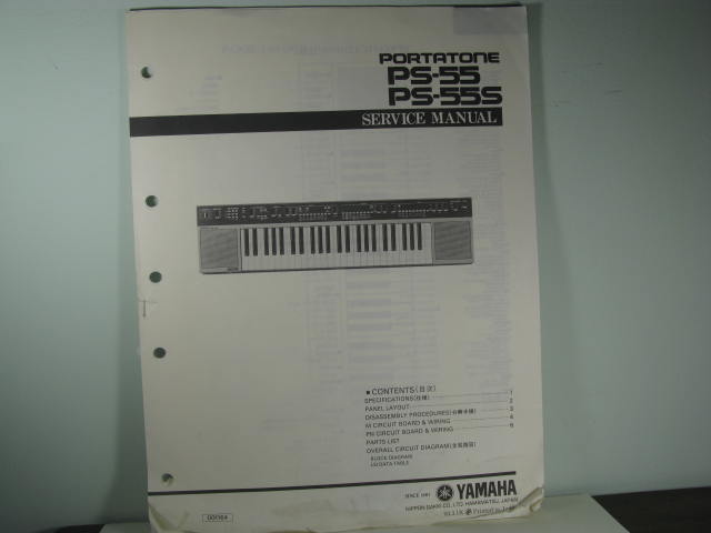 PS-55/55S- Portatone Service Manual