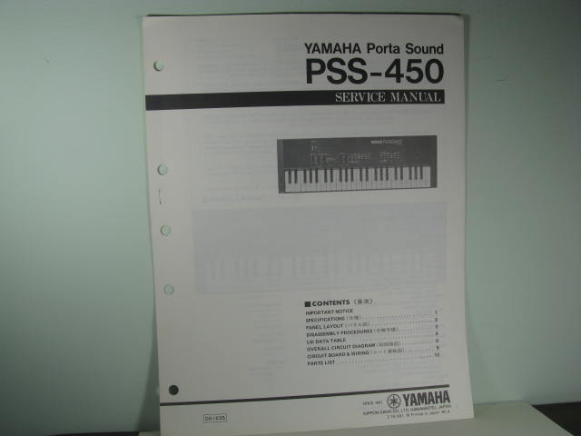 PSS-450 PortaSound Service Manual