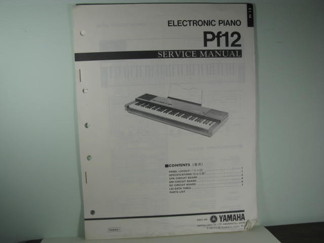Pf12 - Electronic Piano- Service Manual