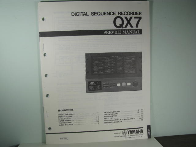 QX7-Digital Sequence Recorder- Service Manual