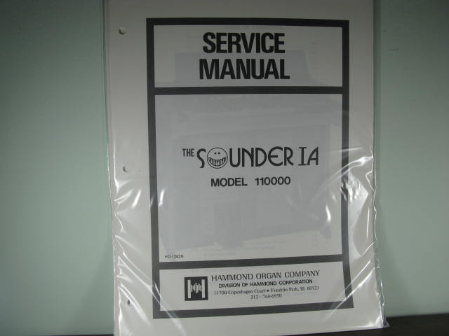 110000 Sounder 1A Service Manual-HO-1283N 110000 Sounder 1A Service Manual-HO-1283N