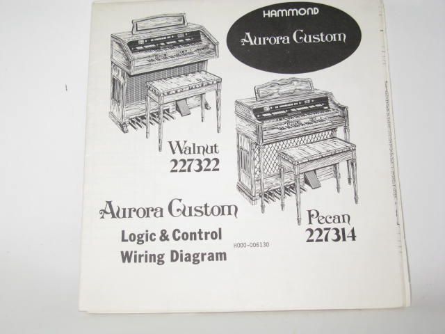 Logic & Control Wiring Diagram for 227322 organ-HO-6130