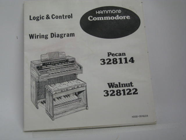 Logic & Control Wiring Diagram for 328114/122 organ