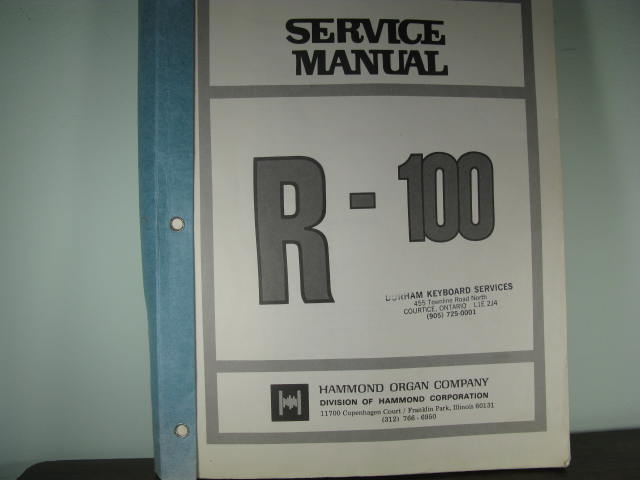 R-100 Service Manual