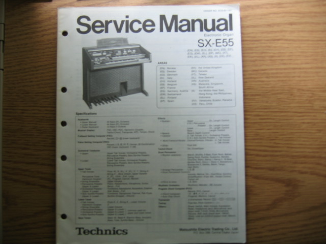 Technics SX-E55 Electronic Organ Technics SX-E55 Electronic Organ