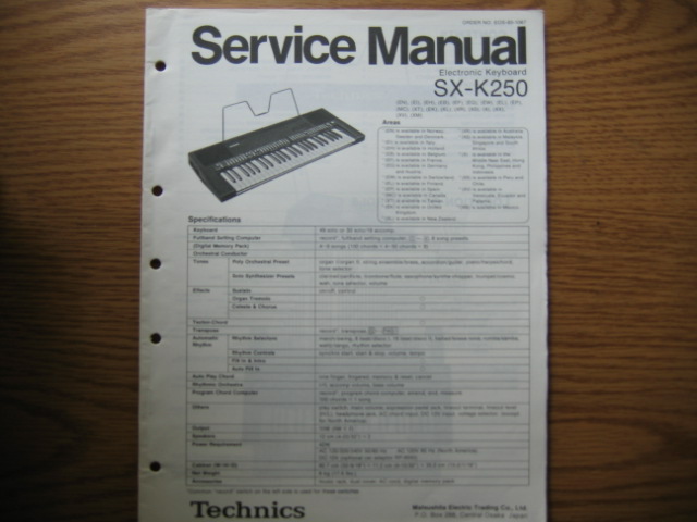 Technics- SX- K250 Electronic Keyboard