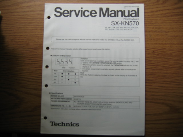 Technics SX - KN570 PCM Keyboard Technics SX - KN570 PCM Keyboard