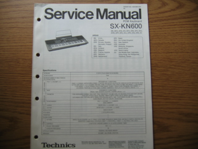 Technics - KN600 PCM Keyboard - Click Image to Close