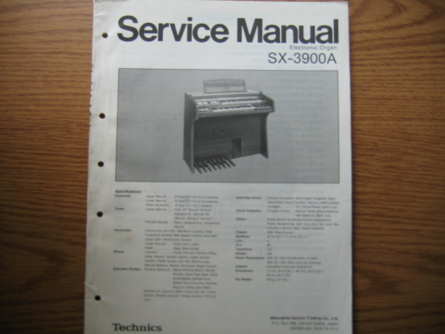 Technics - SX - 3900A Electronic Organ