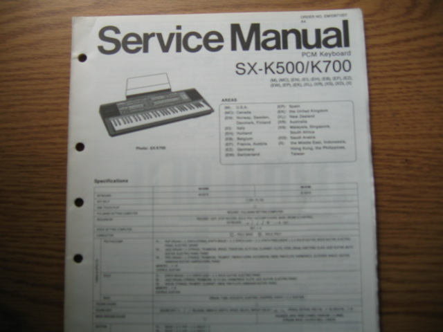 Technics - SX-K500/K700 PCM Keyboard