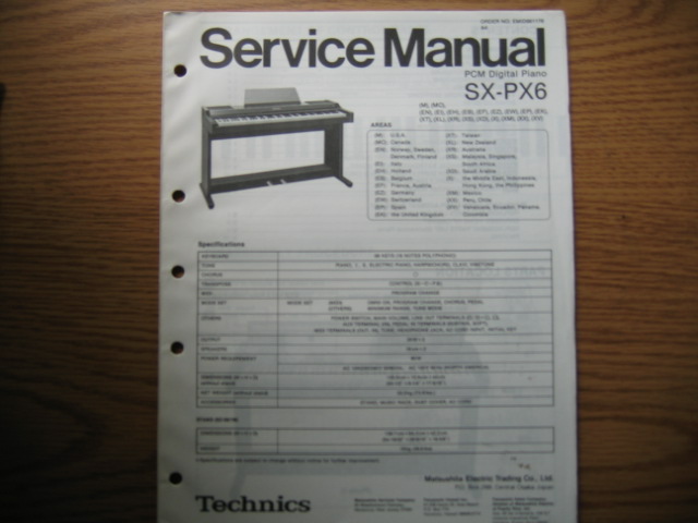 Technics - SX - PX6 PCM Digital Piano