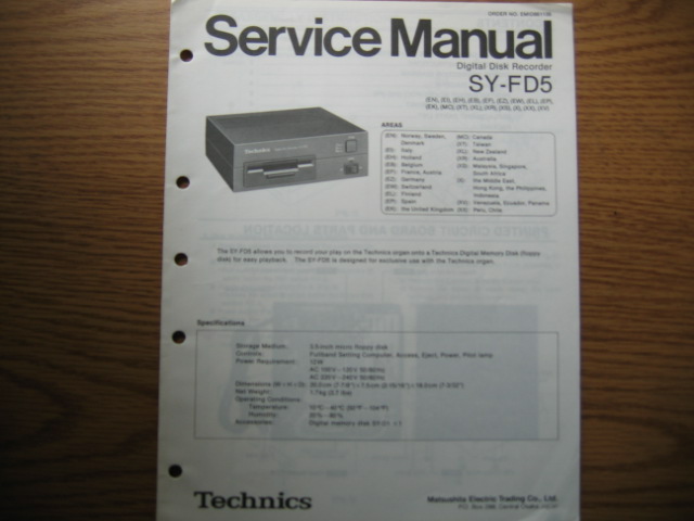 Technics - SY-FD5 Digital Disk Recorder