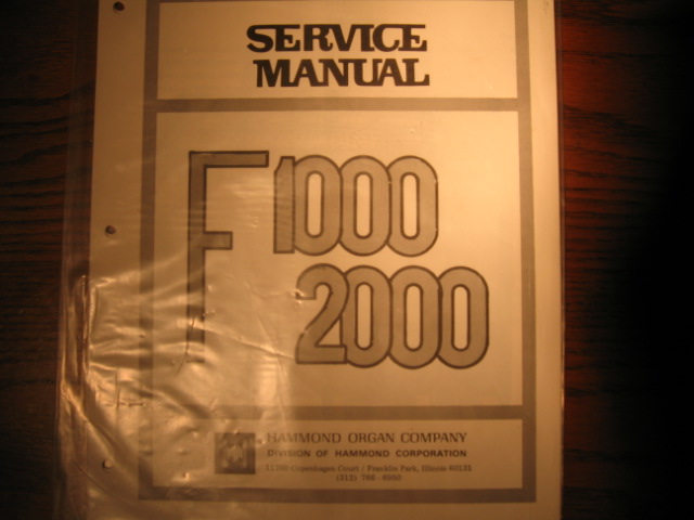 F1000/2000 - HO-1260 Service Manual