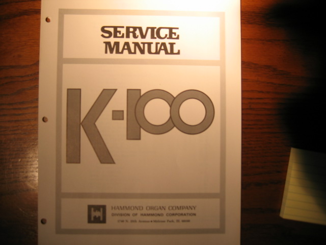 K-100 --HO - 741- Service Manual