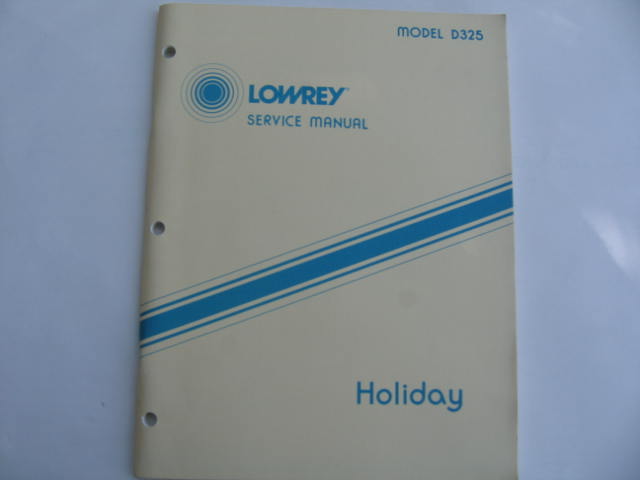 D325 Holiday Service Manual D325 Holiday Service Manual