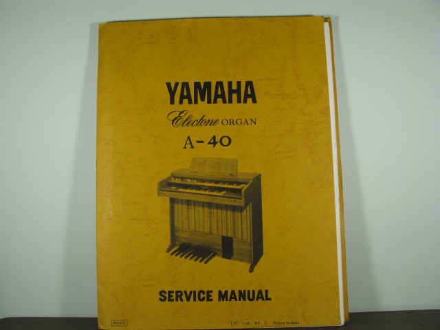 A-40 Electone Service Manual - Click Image to Close