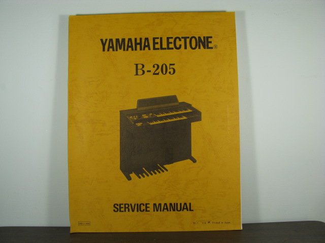 B-205 Electone Service Manual - Click Image to Close