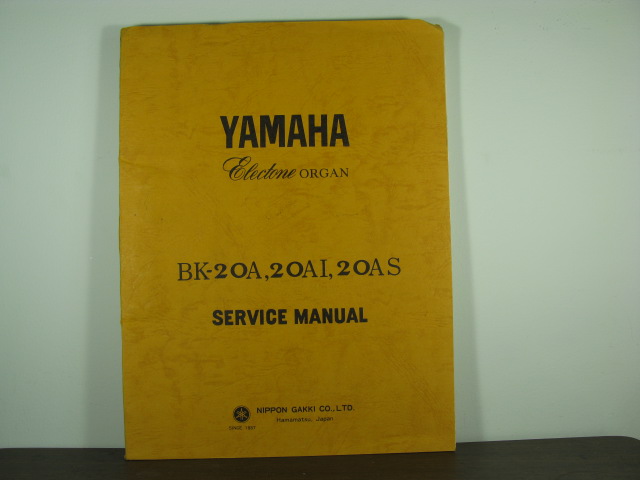 BK-20A,20AI,20AS Electone Service Manual