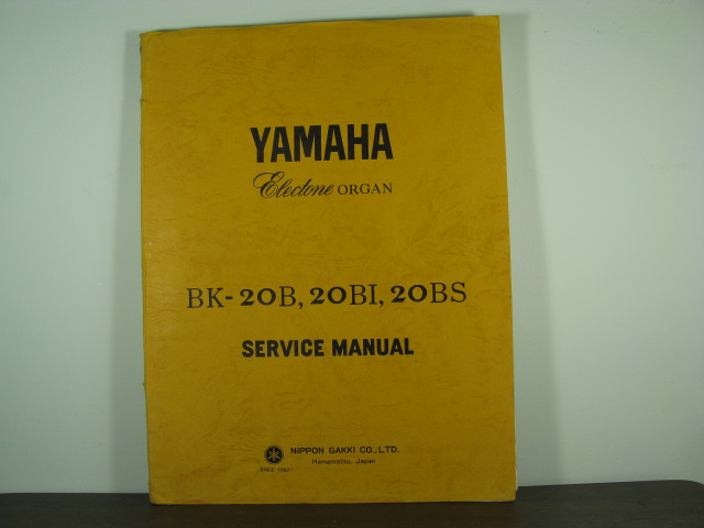 B-2R,BK-2 Electone Service Manuals