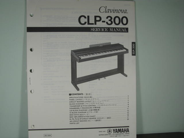 CLP-300 Clavinova Service Manual