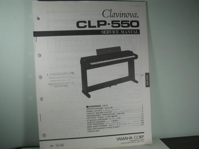 CLP-550-Clavinova Service Manual