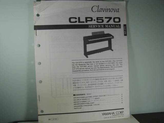 CLP-570 Clavinova Service Manual