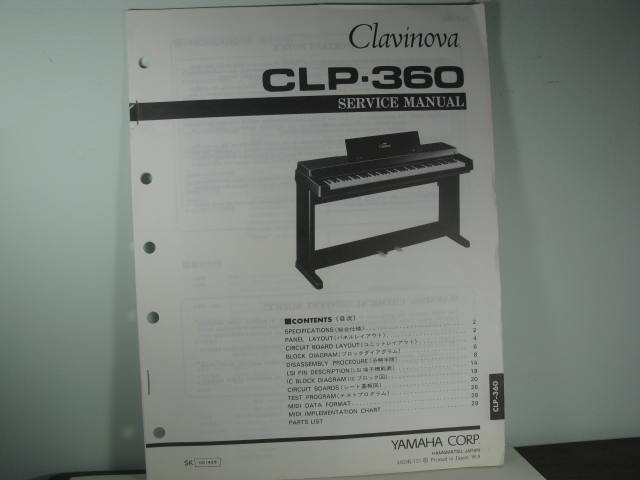 CLP-360 Clavinova Service Manual