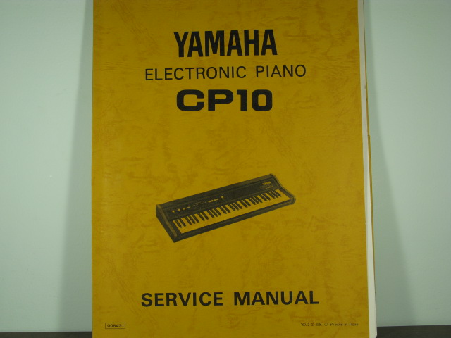 CP-10 Electronic Piano Service manual