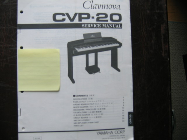 CVP-20 Clavinova Service Manual