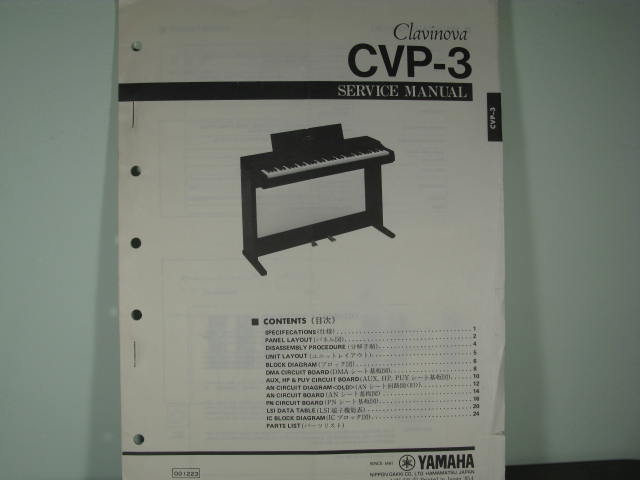 CVP-3 Clavinova Service Manual - Click Image to Close