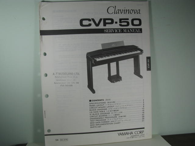CVP-50 Clavinova Service Manual