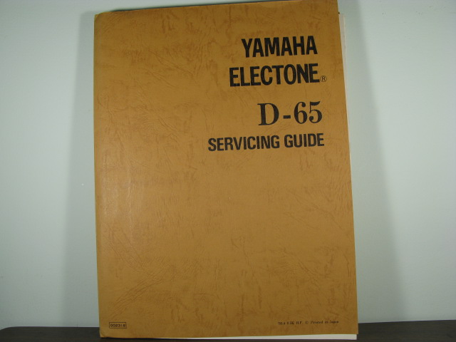 D-65 Electone Servicing Guide