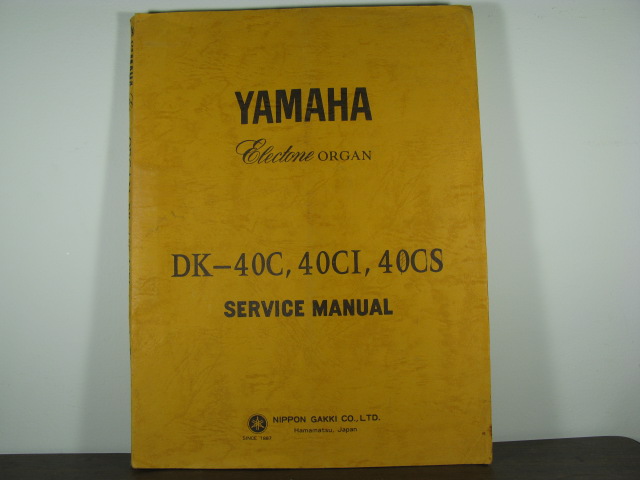 DK-40C,40CI,40CS Electone Service Manual DK-40C,40CI,40CS Electone Service Manual