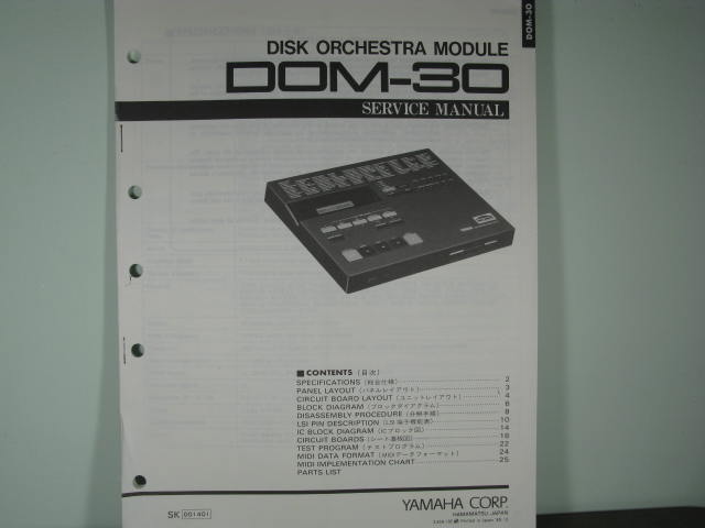 DOM-30 Disk Orch module Service Manual DOM-30 Disk Orch module Service Manual