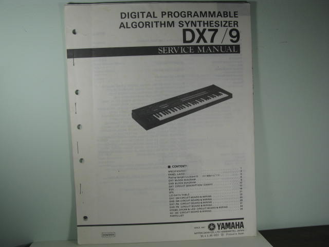 DX7/9 - Digital Programmable Algorithm Synthesizer DX7/9 - Digital Programmable Algorithm Synthesizer