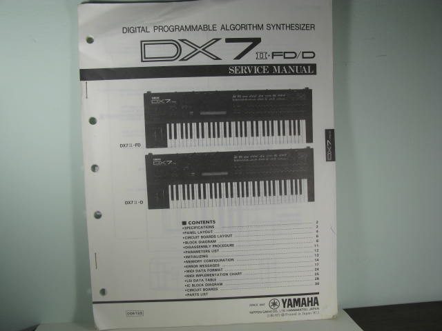 DX7-II-FD/D-Digital Programmable Algorithm Synthesizer-SM DX7-II-FD/D-Digital Programmable Algorithm Synthesizer-SM
