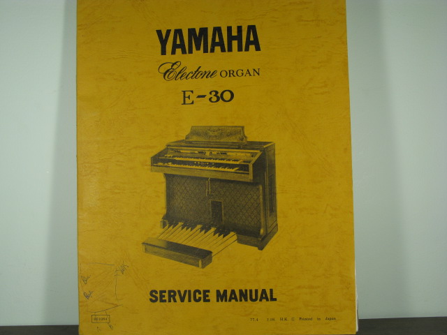 E-30 Electone Service Manual