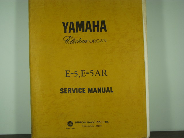 E-5, E-5AR Electone Service Manual E-5, E-5AR Electone Service Manual