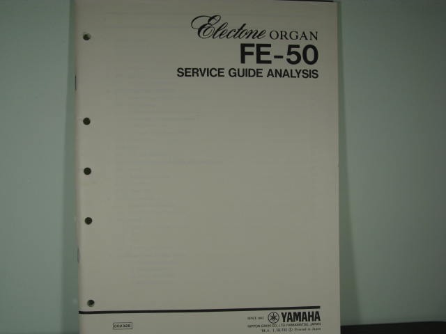 FE-50 Electone Service Guide Analysis